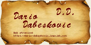 Dario Dabesković vizit kartica